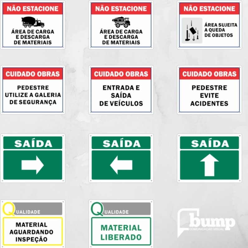 Preço de Placa de Sinalização de Segurança na Construção Civil Bragança Paulista - Placa de Sinalização de Segurança Medidas
