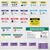 placa de sinalização de segurança para obras Água Funda