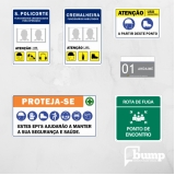 placas sinalizadoras segurança cotar Campo Grande