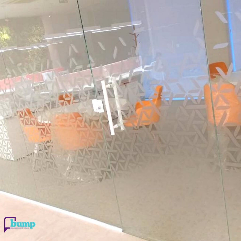 decoração com adesivos jateados
